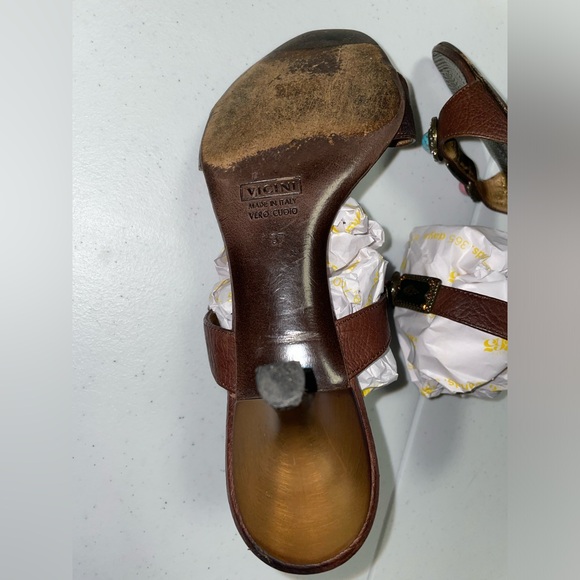 Beautiful Jeweled Vicini Vintage Heels Size 6.5 US - Picture 9 of 10